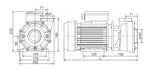 Davey QB Series 2HP Two Speed Pump Coarse Thread AMP