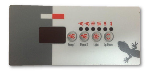 Gecko TSC-18 / K-18 4 Button(2 Pump) Overlay