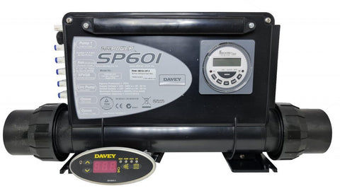 Davey Spa-Quip SP601 3.0kw Controller With Time Clock and Oval Touchpad